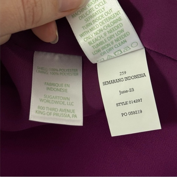 NWT Lilly Pulitzer Deacon Dress Sz 8 V-Neck Cherry Purple Event - Picture 14 of 15